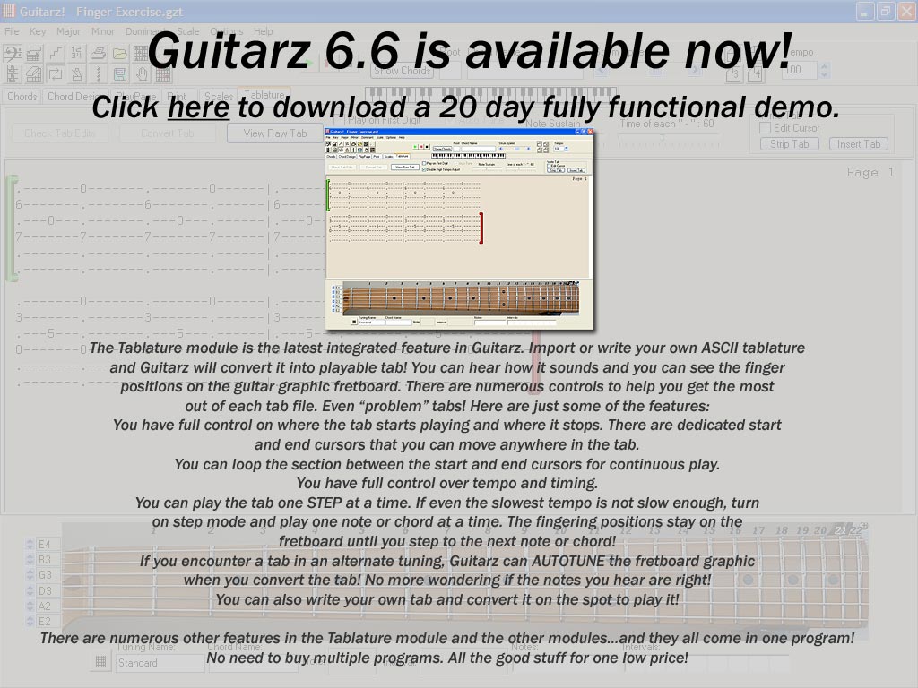 Tablature Module of Guitarz